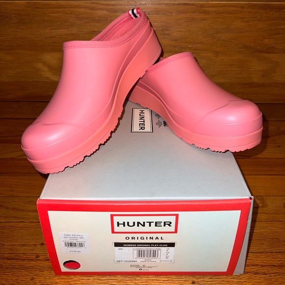 Hunter Shoes - Pink Hunter Rubber Clogs